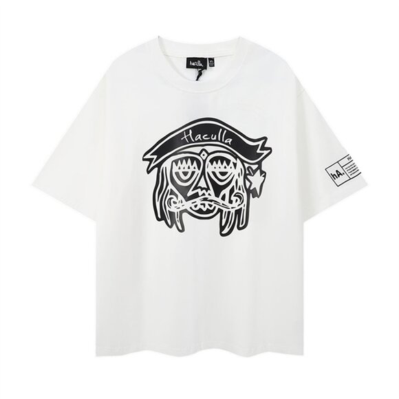 Haculla White Short Sleeved T Shirt With Totem Print - Picture 1 of 13